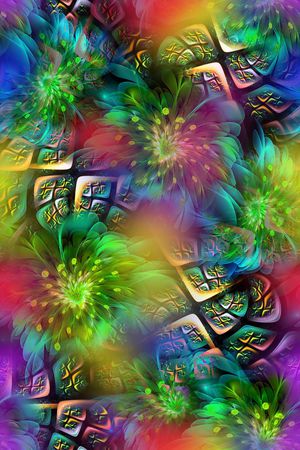 抽象印花华亿平台图片