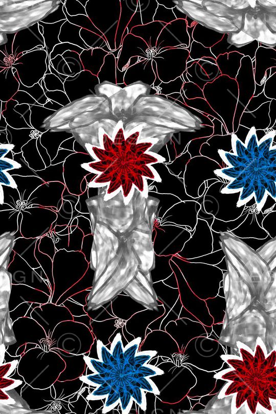 L.D~抽象印花华亿平台图片