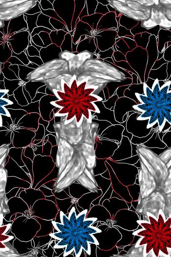 L.D~抽象印花华亿平台图片