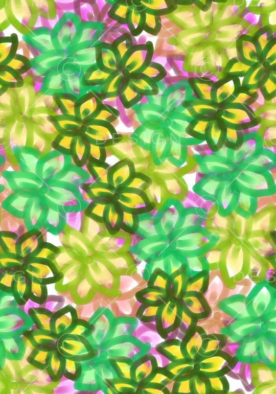 简约花卉组合印花华亿平台图片