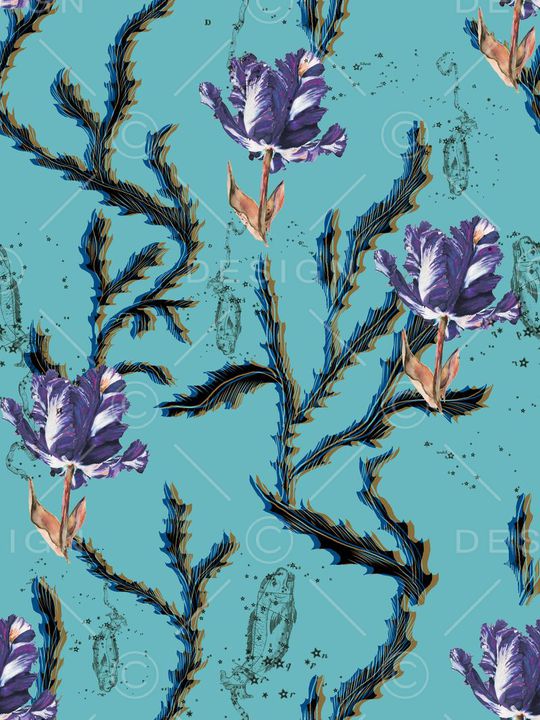 花卉印花华亿平台图片