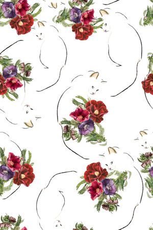 花卉印花华亿平台图片