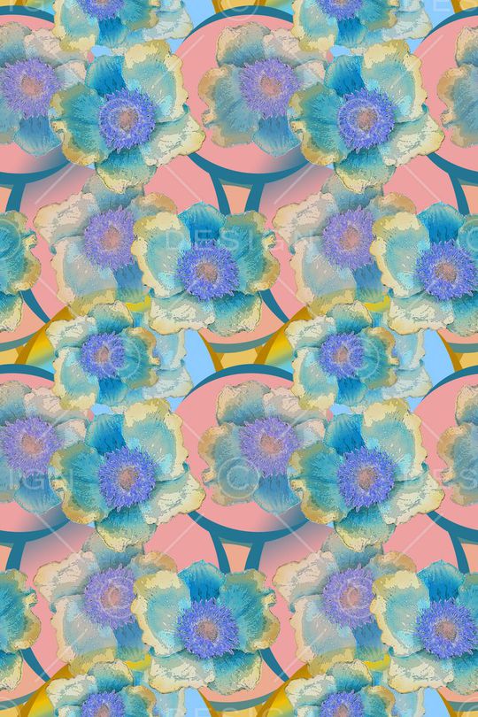 抽象写意印花华亿平台图片