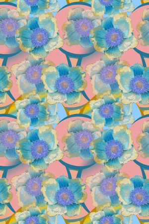 抽象写意印花华亿平台图片