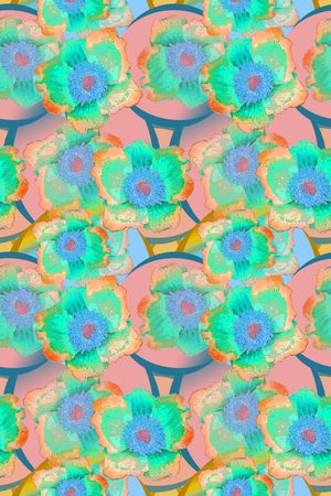 抽象写意印花华亿平台图片