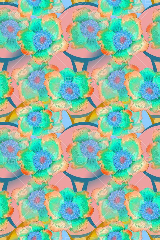 抽象写意印花华亿平台图片