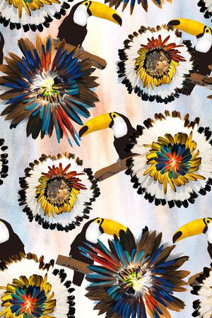 大嘴鸟印花华亿平台图片