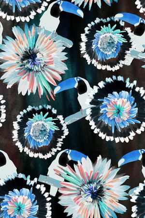 大嘴鸟印花华亿平台图片