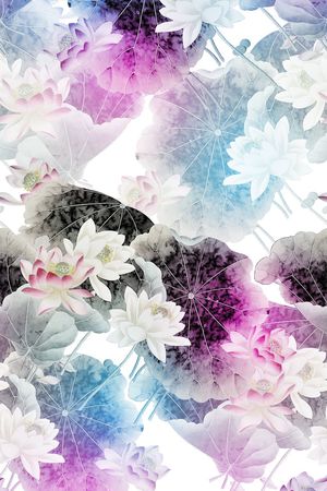 荷叶印花华亿平台图片