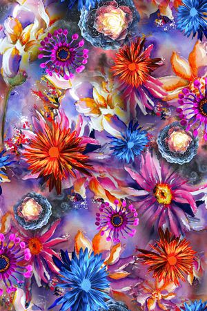 油画花卉印花华亿平台图片