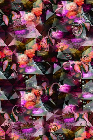 花卉印花华亿平台图片