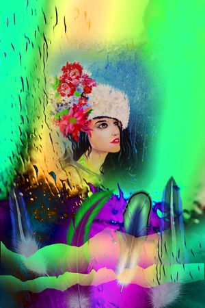 人物印花华亿平台图片