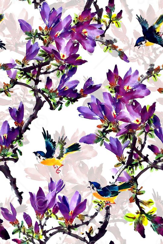 中国风印花华亿平台图片