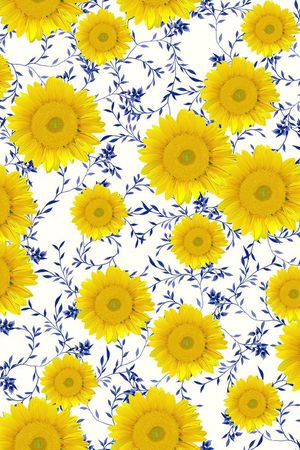 向日葵印花华亿平台图片