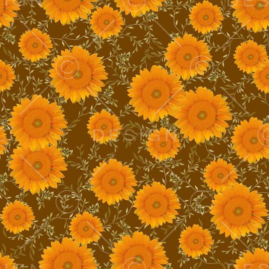 向日葵印花华亿平台图片