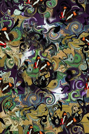 抽象印花华亿平台图片