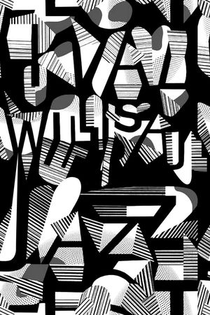 不规则几何印花华亿平台图片