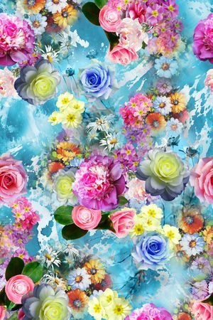 清爽时尚印花华亿平台图片