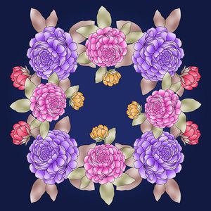 花卉印花华亿平台图片