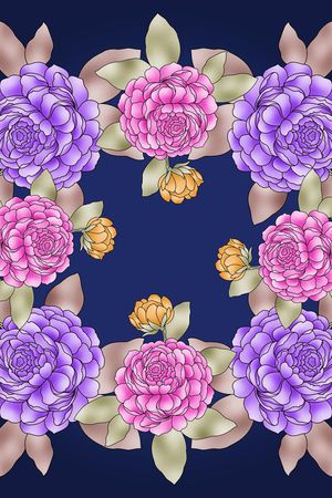 花卉印花华亿平台图片