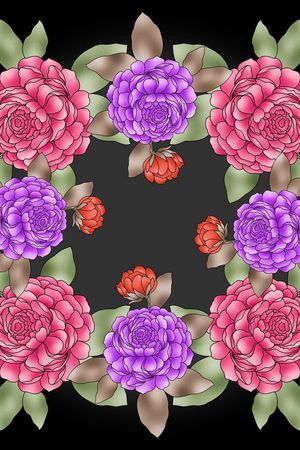 花卉印花华亿平台图片