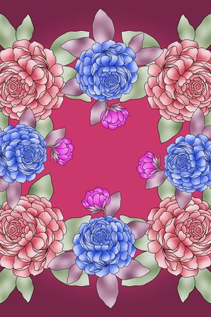 花卉印花华亿平台图片