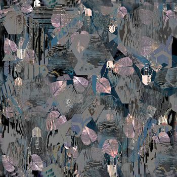 叶子纹理印花华亿平台图片