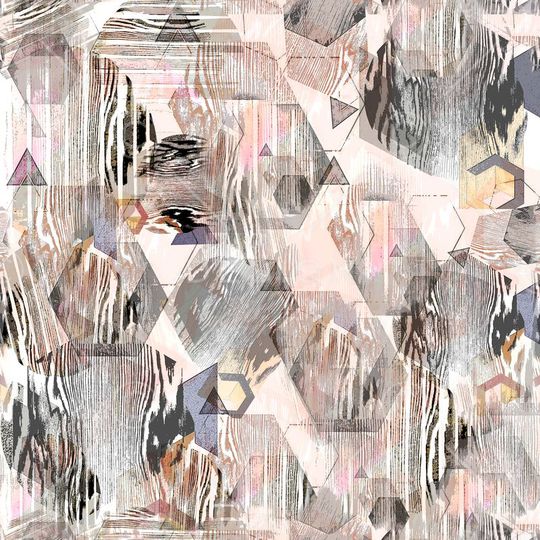 抽象几何印花华亿平台图片