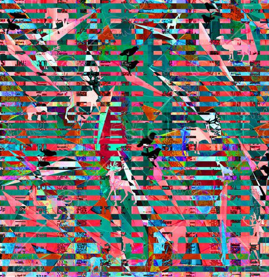 抽象条纹印花华亿平台图片