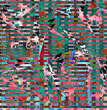 抽象条纹印花华亿平台图片