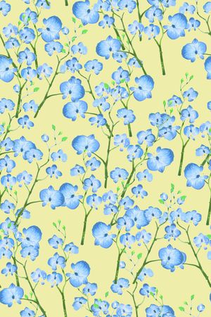 水彩花卉印花华亿平台图片