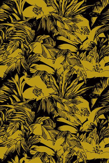 675141-手绘热带植物叶子--3