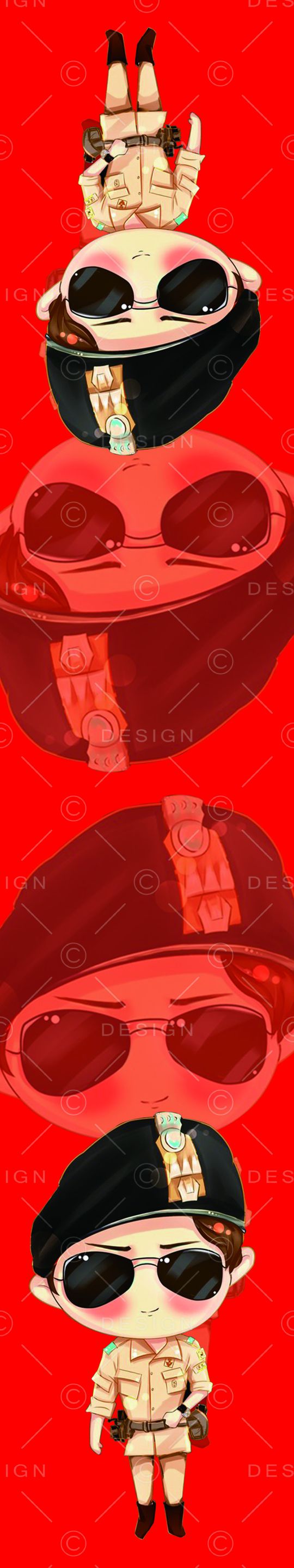 卡通国民老公宋仲基像围巾印花华亿平台图片