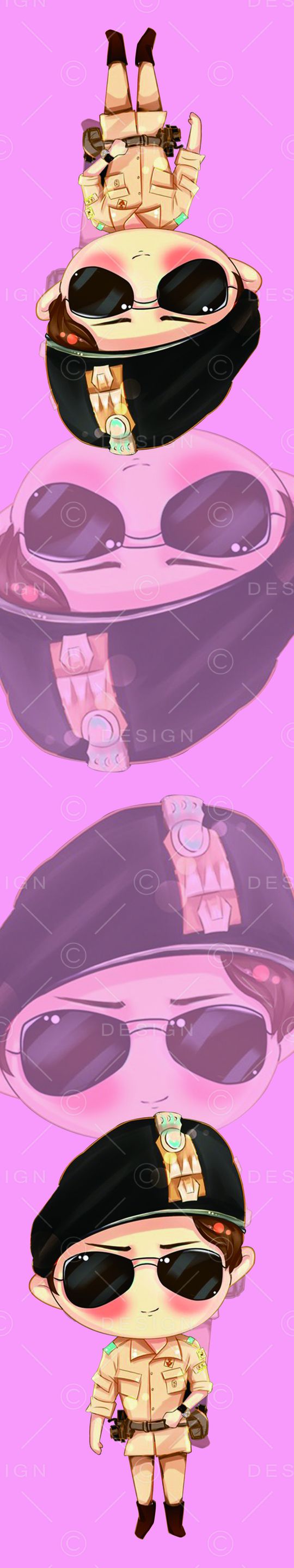 卡通国民老公宋仲基像围巾印花华亿平台图片