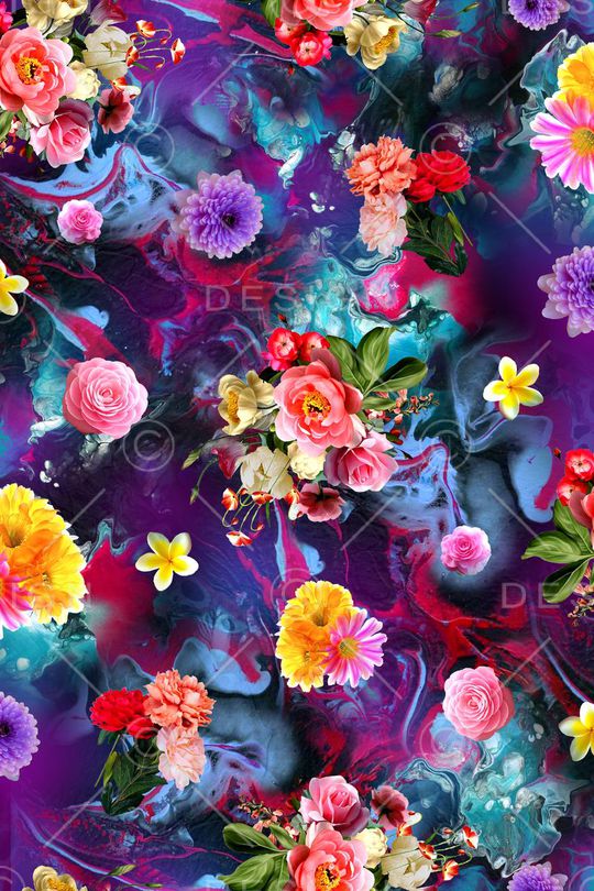 鲜花、花卉印花华亿平台图片