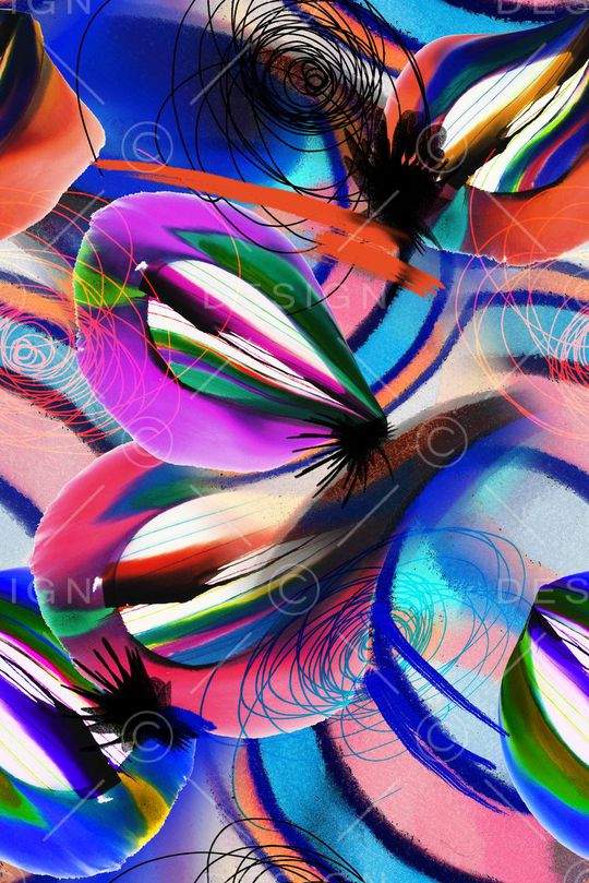 抽象印花华亿平台图片