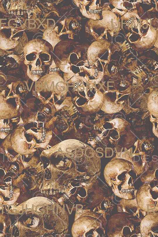 时尚抽象手绘骷髅头数码印花印花华亿平台图片