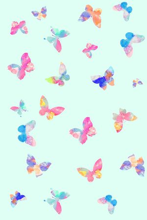 蝴蝶印花华亿平台图片