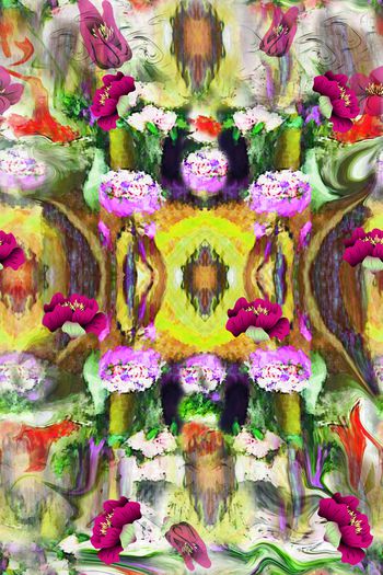 675310-抽象水彩底纹与花卉1