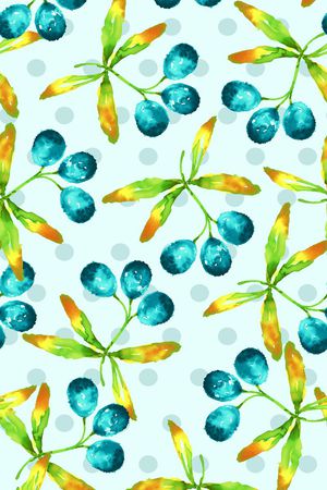 水彩水果印花华亿平台图片