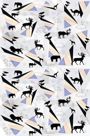 动物世界印花华亿平台图片