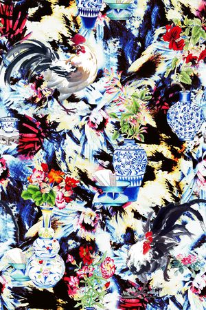 中国风印花华亿平台图片