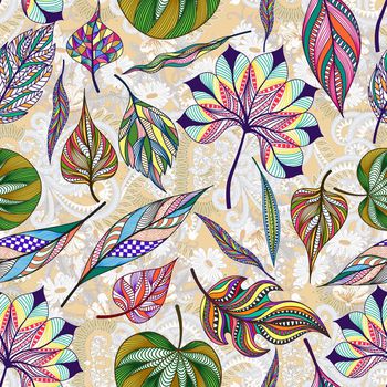 675503-民族树叶卷草纹花卉黄