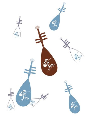 工笔画印花华亿平台图片