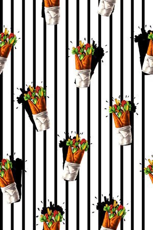 条纹印花华亿平台图片