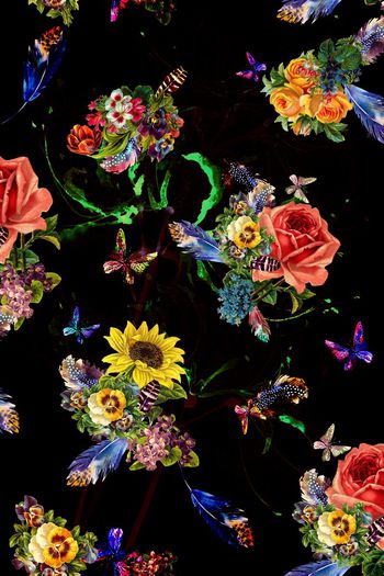 蝴蝶印花华亿平台图片