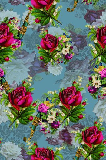 675619-宫廷复古花卉组合1