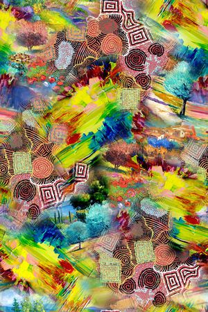 抽象印花华亿平台图片