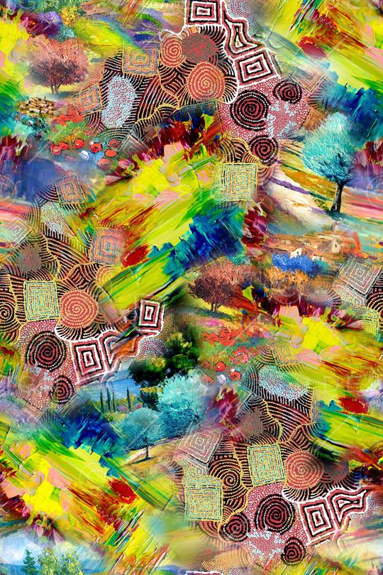 抽象印花华亿平台图片