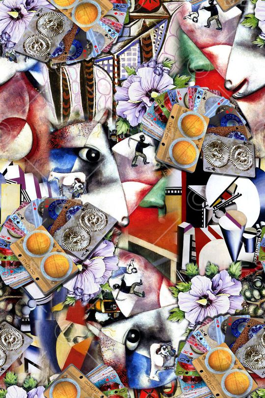 抽象印花华亿平台图片